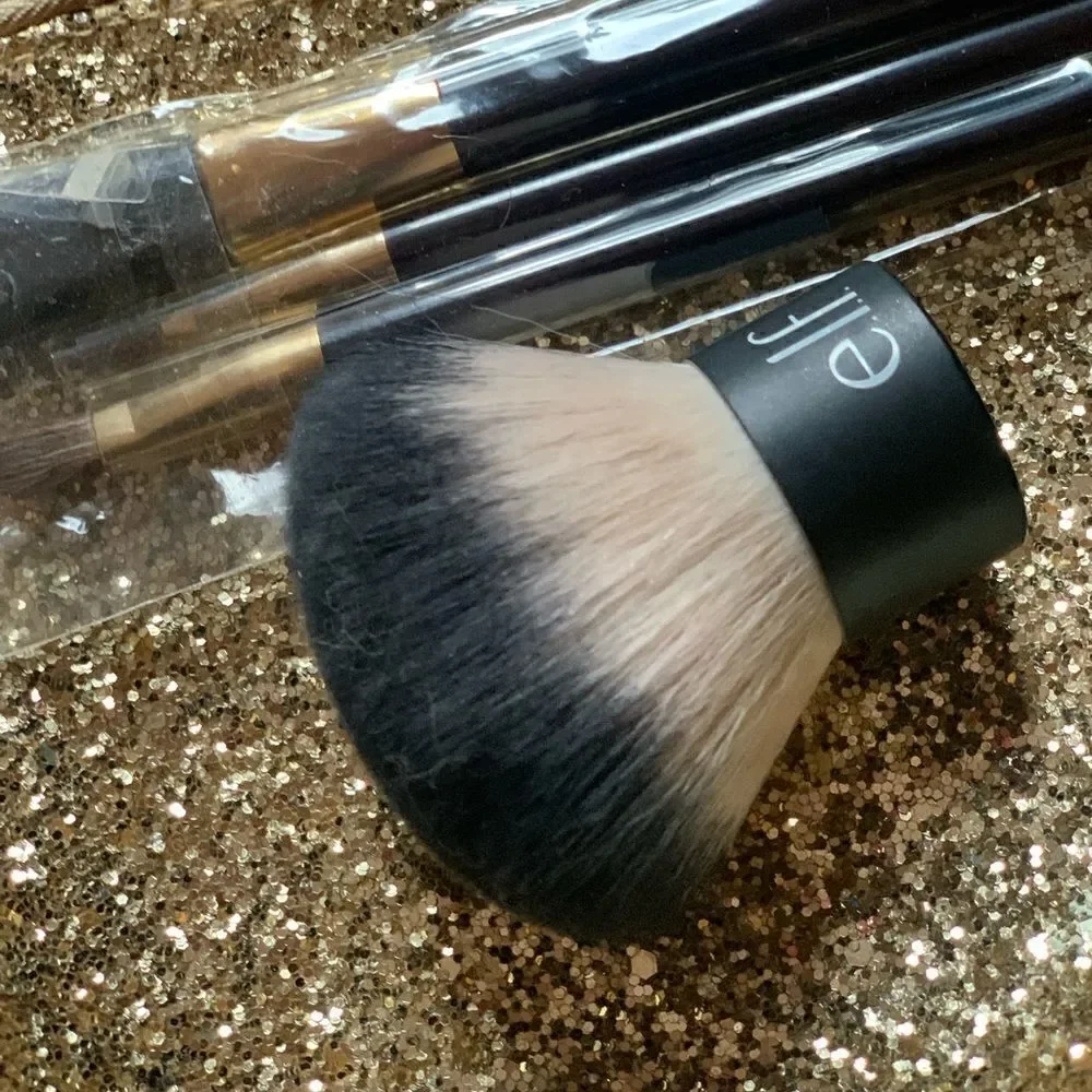 Makeup brushes and glitter case
